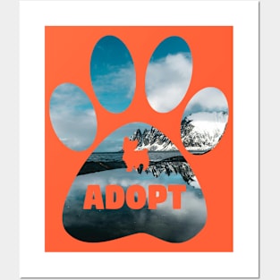 Dog Dramabite Double Exposure Dog Paws Posters and Art